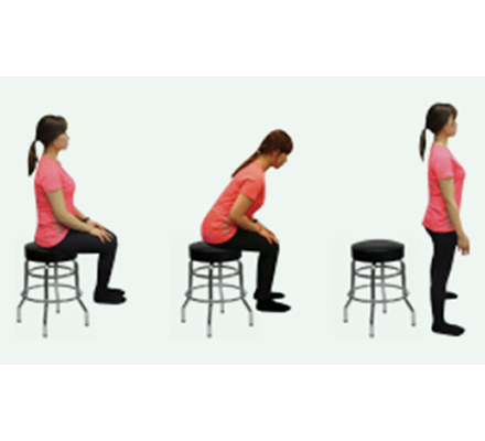 통증없는 일상생활을 위한 의자에 앉았다 일어나기 운동