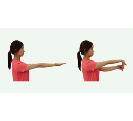 통증완화를 위한 손가락 굽힘근 스트레칭